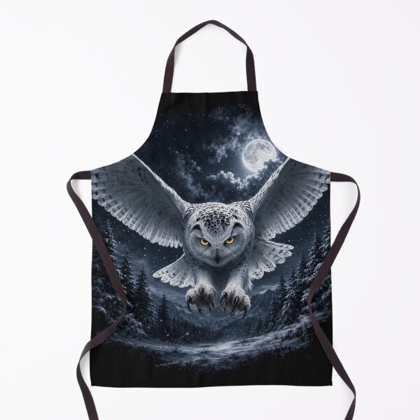 Item preview, Snowy Owl Hunting at Night – Dark Winter Wildlife designed and sold by RKWSHOP.
