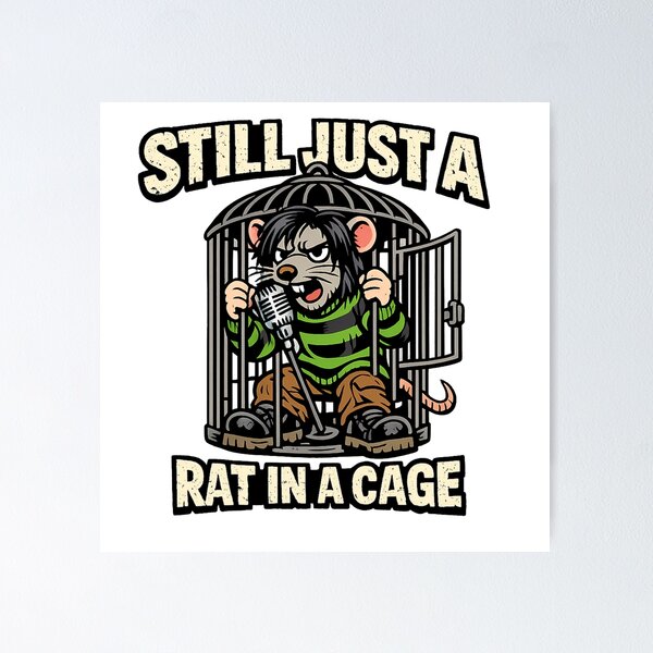 Item preview, Still Just A Rat In A Cage Smashing Pumpkins Parody designed and sold by Bad-Decisions-Designs.