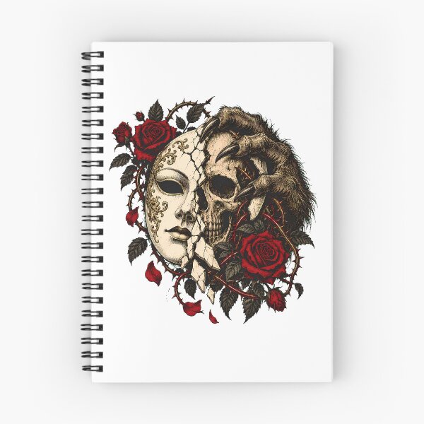 Item preview, Skull Mask Gothic Rose Tattoo Dark Romantic designed and sold by chattsuede.