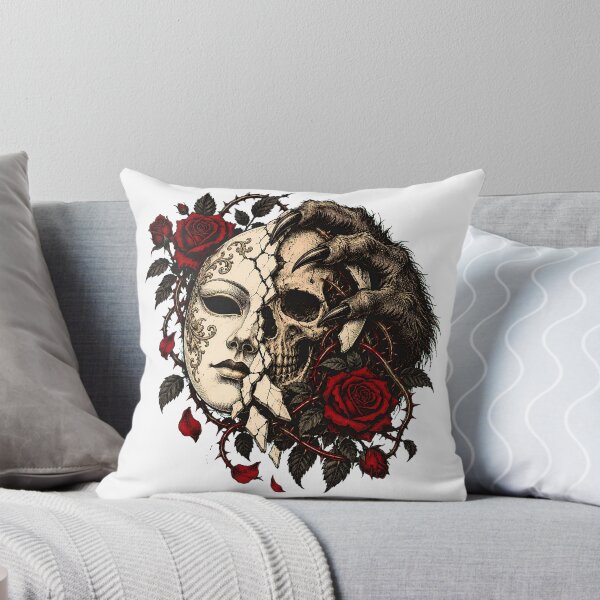 Item preview, Skull Mask Gothic Rose Tattoo Dark Romantic designed and sold by chattsuede.
