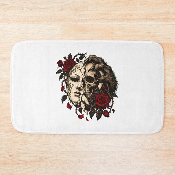 Item preview, Skull Mask Gothic Rose Tattoo Dark Romantic designed and sold by chattsuede.
