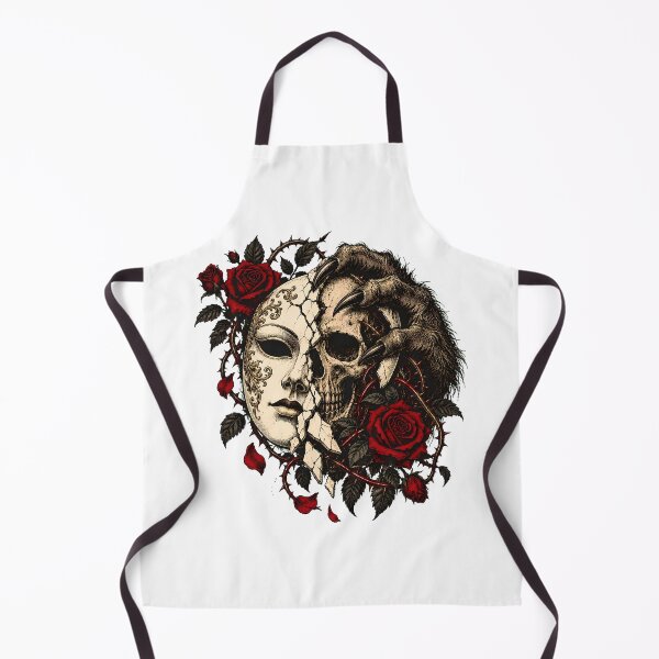 Item preview, Skull Mask Gothic Rose Tattoo Dark Romantic designed and sold by chattsuede.