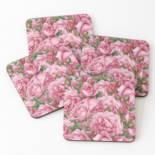 Item preview, Vintage Pink Roses Garden Botanical Cottagecore Floral designed and sold by Nature Moments.