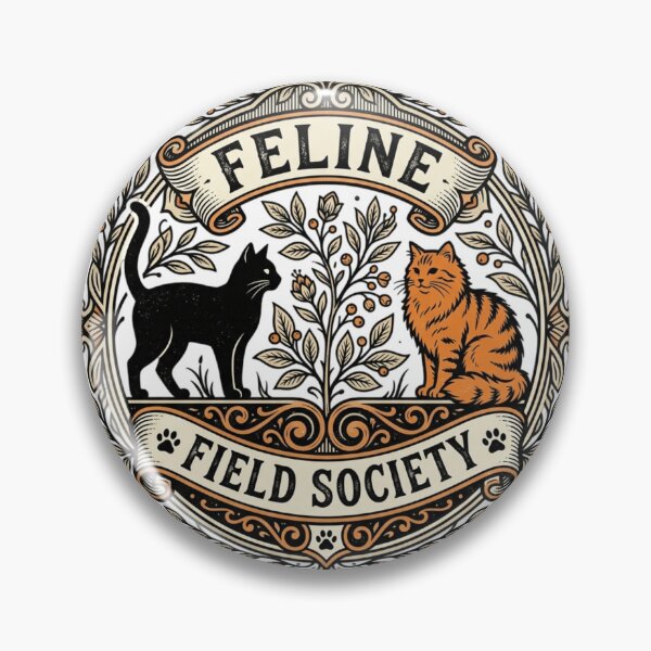 Item preview, Vintage Feline Field Society Botanical Emblem Graphic designed and sold by mood-draftsman.