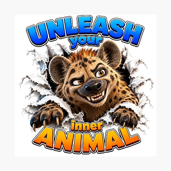 Item preview, Unleash Your Inner Animal - Sneaky Hyena designed and sold by Bor-Suk.