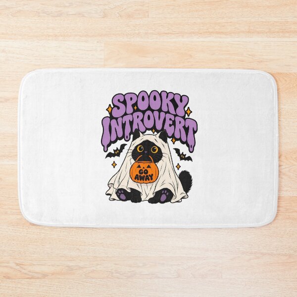 Item preview, Spooky Introvert Ghost Cat Pumpkin Halloween Homebody designed and sold by chattsuede.