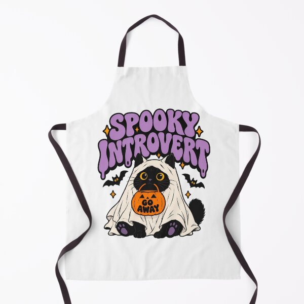 Item preview, Spooky Introvert Ghost Cat Pumpkin Halloween Homebody designed and sold by chattsuede.