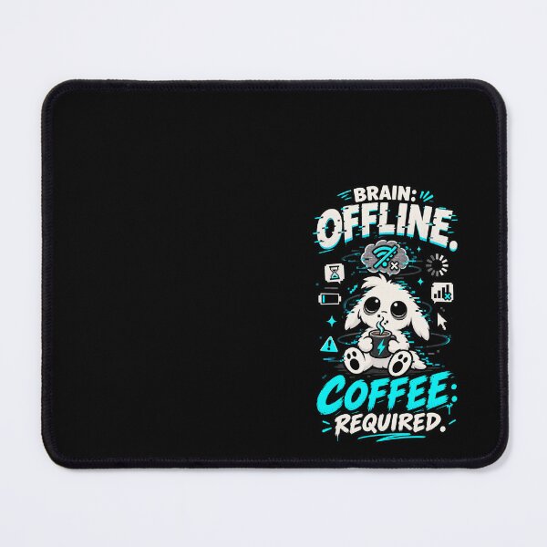 Item preview, Brain Offline Coffee Required - 'Zerp' Glitch Gremlin T-Shirt designed and sold by Suparrific.