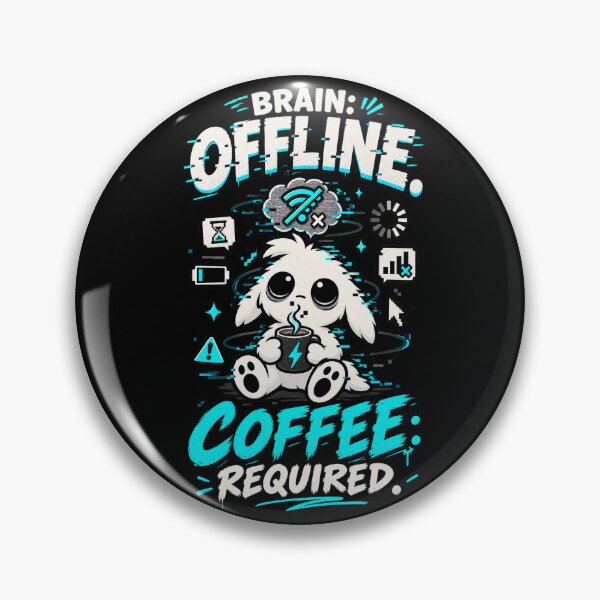 Item preview, Brain Offline Coffee Required - 'Zerp' Glitch Gremlin T-Shirt designed and sold by Suparrific.