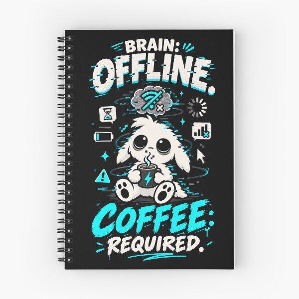 Item preview, Brain Offline Coffee Required - 'Zerp' Glitch Gremlin T-Shirt designed and sold by Suparrific.