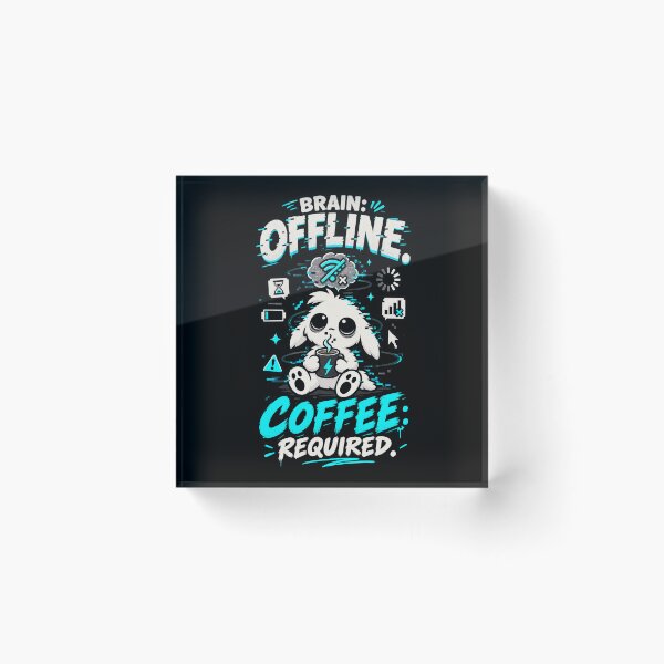 Item preview, Brain Offline Coffee Required - 'Zerp' Glitch Gremlin T-Shirt designed and sold by Suparrific.