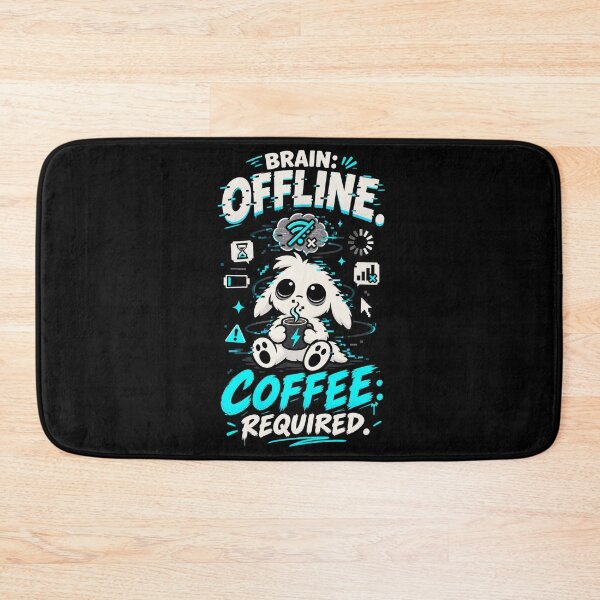 Item preview, Brain Offline Coffee Required - 'Zerp' Glitch Gremlin T-Shirt designed and sold by Suparrific.