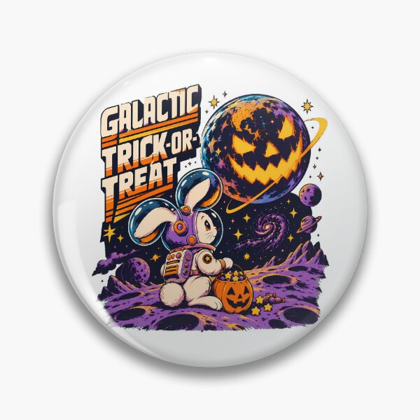 Item preview, Space Bunny Astronaut Pumpkin Planet Halloween designed and sold by chattsuede.