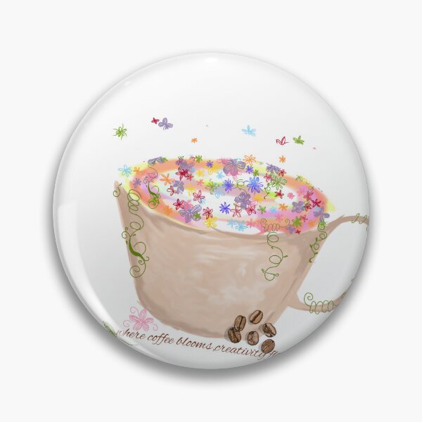 Item preview, Floral Coffee Cup – Where Coffee Blooms Creativity Flows designed and sold by Arabesque.fromSadia.