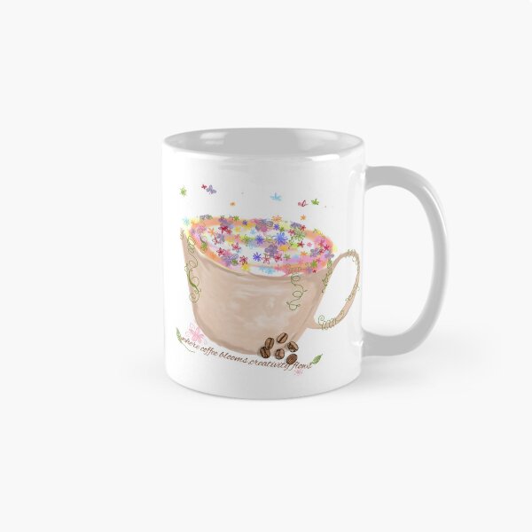 Item preview, Floral Coffee Cup – Where Coffee Blooms Creativity Flows designed and sold by Arabesque.fromSadia.