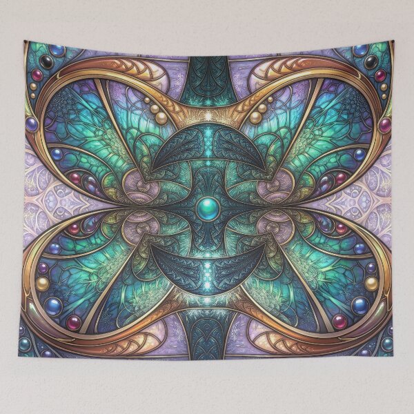 Item preview, Intricate Ornate Stained Glass Fractal designed and sold by Frackxion.