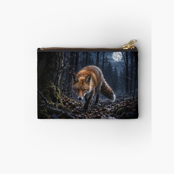 Item preview, Red Fox Prowling Through a Moonlit Forest designed and sold by RKWSHOP.