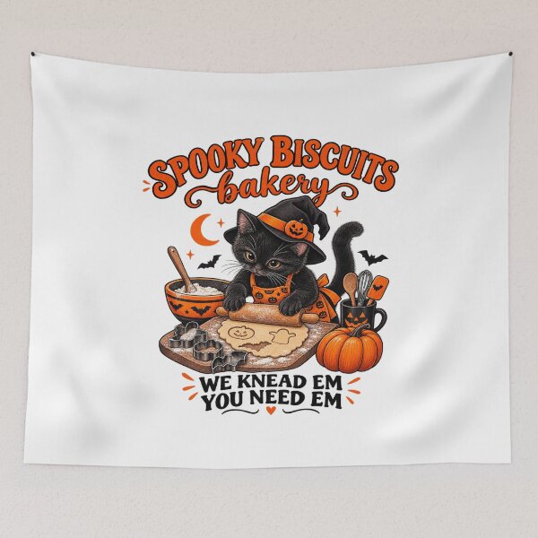 Artikelvorschau, Halloween Schwarze Katze Bäcker Gruselige Backhexe T-Shirt entworfen und verkauft von ILYASLAM.