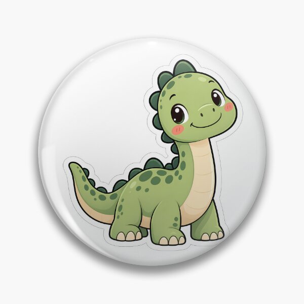 Item preview, Cute Green Dinosaur – Happy Kawaii Dino designed and sold by VOLLOS.