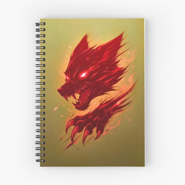 Item preview, red wolf + gold designed and sold by Crimsonmerchant.