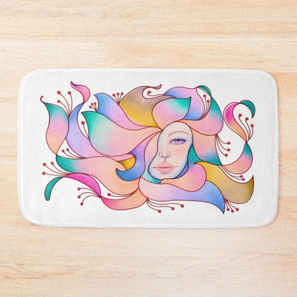 Item preview, The Flowering Mind, Surreal Pastel Woman Portrait designed and sold by ArithraStudio.