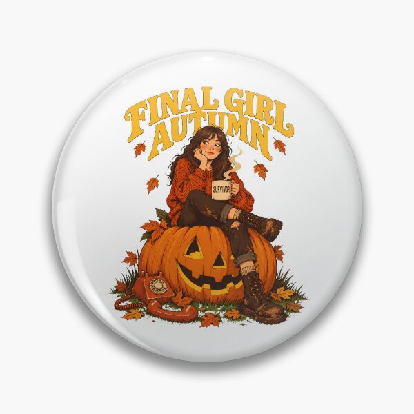 Item preview, Final Girl Pumpkin Survivor Halloween Slasher designed and sold by chattsuede.
