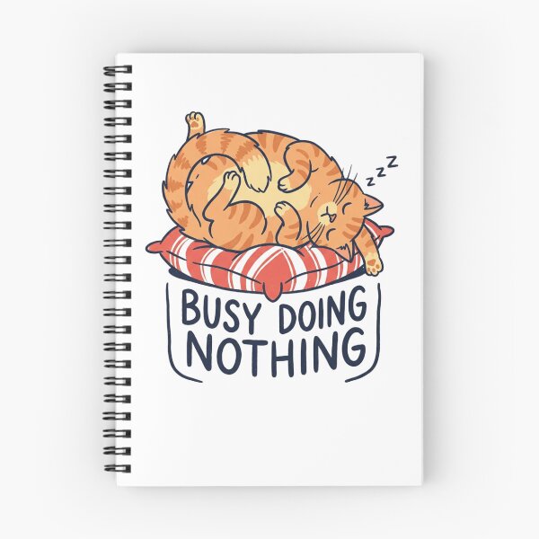 Item preview, Funny Sleeping Orange Cat Busy Doing Nothing Quote designed and sold by mood-draftsman.