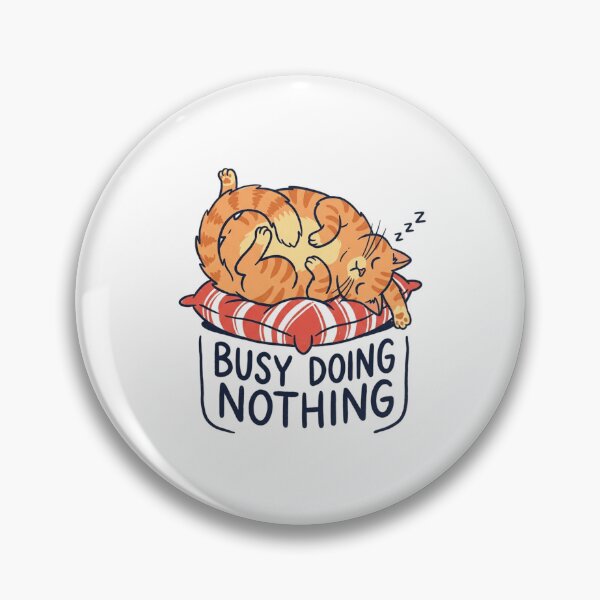 Item preview, Funny Sleeping Orange Cat Busy Doing Nothing Quote designed and sold by mood-draftsman.