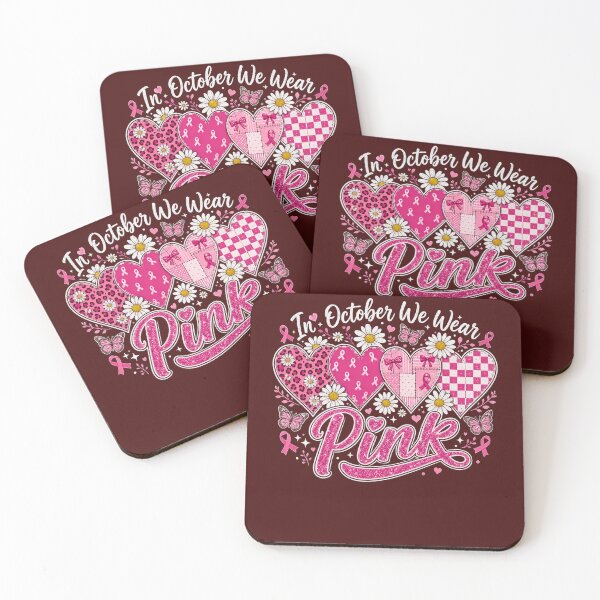 Item preview, In October We Wear Pink Breast Cancer Awareness Leopard Hearts designed and sold by DYAFLK.