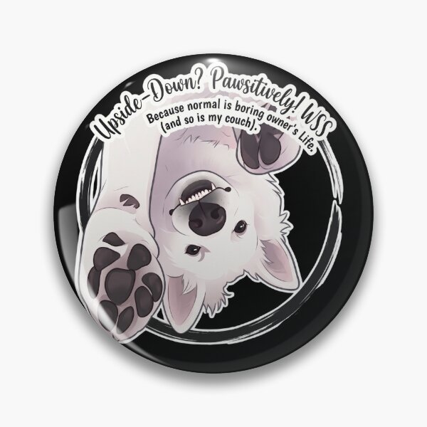 Item preview, White Swiss Shepherd Upside-Down Pawsitively Dog designed and sold by Biczekdziczek.