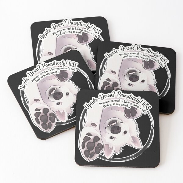 Item preview, White Swiss Shepherd Upside-Down Pawsitively Dog designed and sold by BikTee.