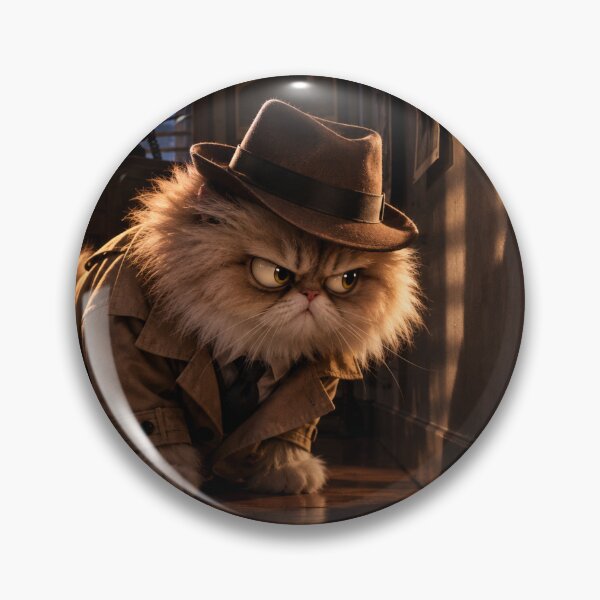 Item preview, Grumpy detective cat sticker  designed and sold by AnyaArtco.