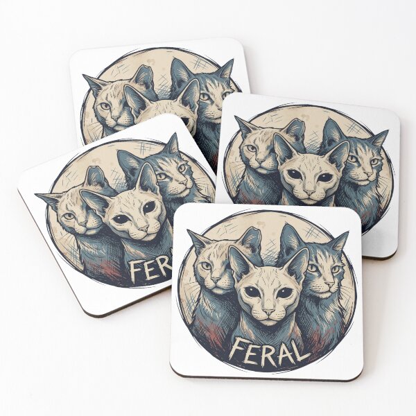 Item preview, Feral Cats Vintage Illustration designed and sold by aaljone007.
