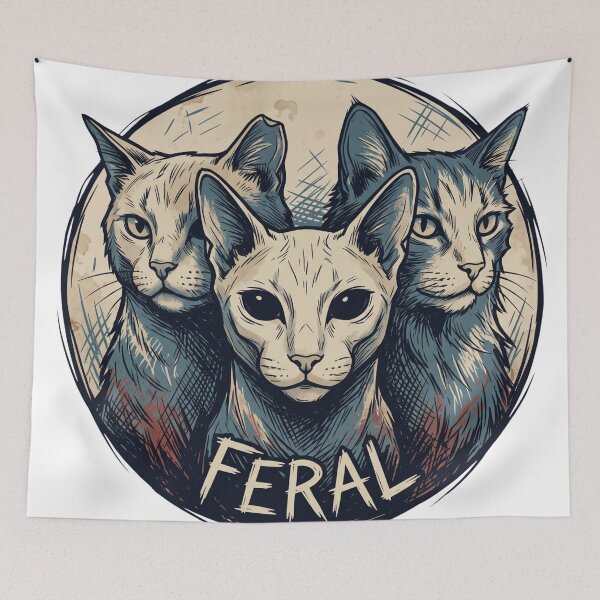 Item preview, Feral Cats Vintage Illustration designed and sold by aaljone007.