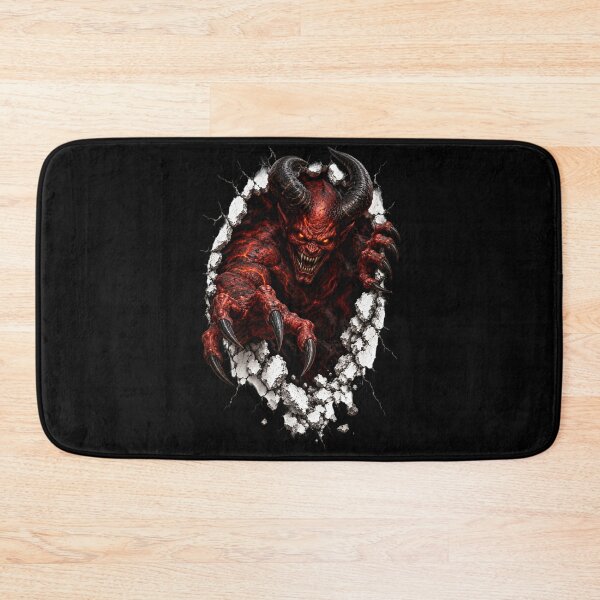 Item preview, Halloween Demon Breaking Through Wall – Scary Devil Horror Dark Fantasy Art designed and sold by Kruti Collection.