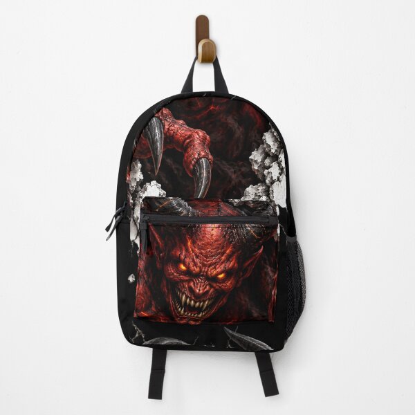 Item preview, Halloween Demon Breaking Through Wall – Scary Devil Horror Dark Fantasy Art designed and sold by Kruti Collection.
