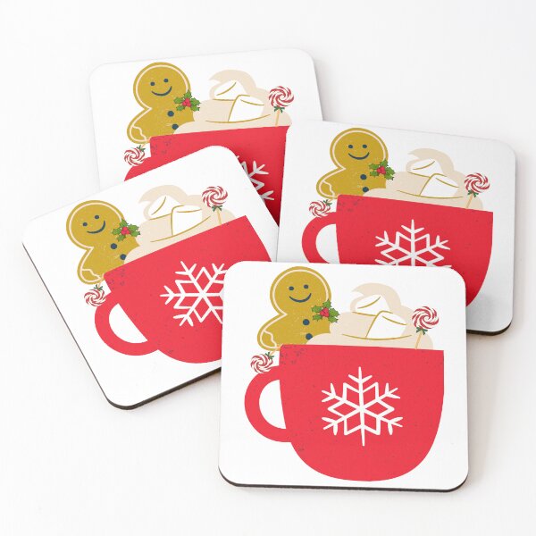Item preview, Cozy Hot Chocolate Mug with Gingerbread Man | Festive Winter Holiday Treats designed and sold by VibranPalette.