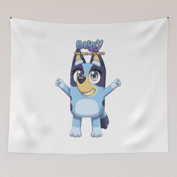 Item preview, Cute Anime Blue Dog Character Illustration Art designed and sold by FreakToons.