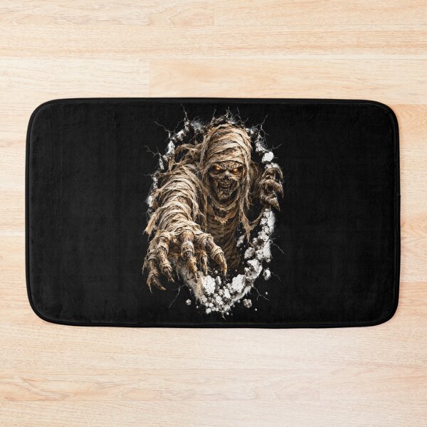 Item preview, Halloween Mummy Breaking Through Wall – Scary Undead Horror Dark Fantasy Art designed and sold by Kruti Collection.