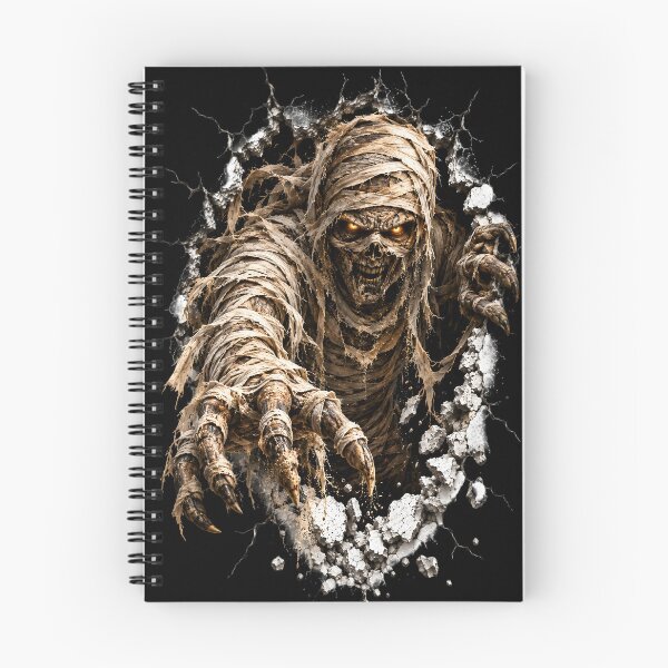 Item preview, Halloween Mummy Breaking Through Wall – Scary Undead Horror Dark Fantasy Art designed and sold by Kruti Collection.