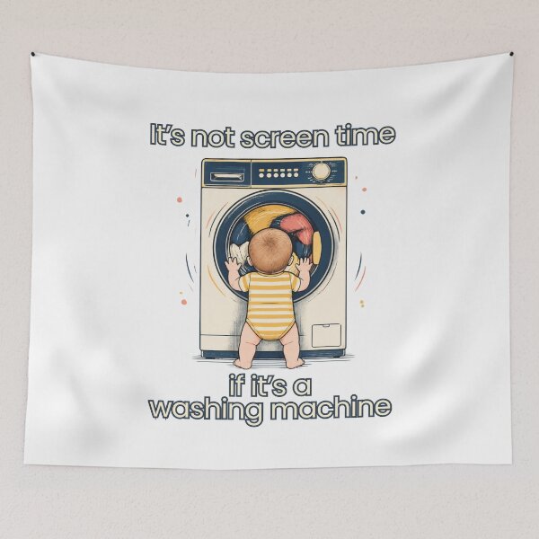 Item preview, It's Not Screen Time If It's A Washing Machine - Funny Toddler Laundry Design designed and sold by Neurospicy Trolls.
