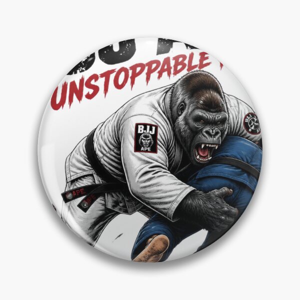 Item preview, BJJ Ape Unstoppable Force Brazilian Jiu Jitsu Grappling designed and sold by Martial-Art-23.