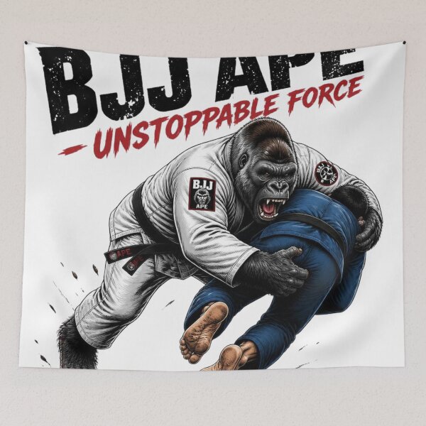 Item preview, BJJ Ape Unstoppable Force Brazilian Jiu Jitsu Grappling designed and sold by Martial-Art-23.