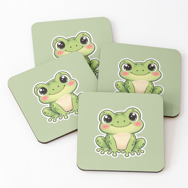 Item preview, Cute Green Frog – Happy Kawaii Froggy designed and sold by VOLLOS.
