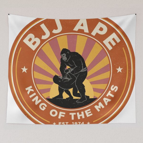 Item preview, Vintage BJJ Ape King Of The Mats Retro Grappling designed and sold by Martial-Art-23.
