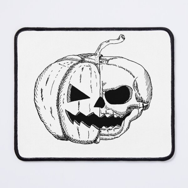 Item preview, Halloween Pumpkin Skull – Ink Drawing designed and sold by MrProtogonist.
