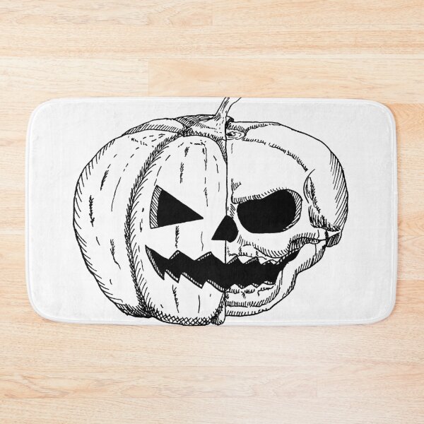 Item preview, Halloween Pumpkin Skull – Ink Drawing designed and sold by MrProtogonist.