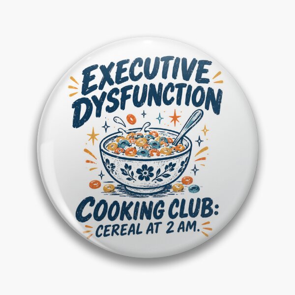 Item preview, Executive Dysfunction Cooking Club Cereal At 2 AM - Funny ADHD Cereal Bowl Design designed and sold by Neurospicy Trolls.