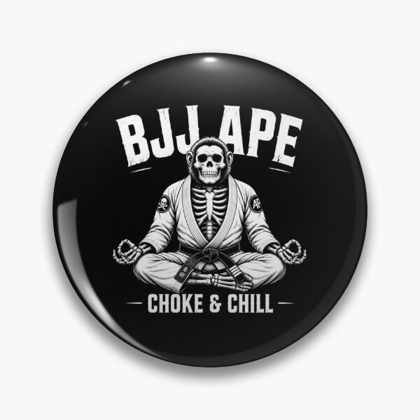Item preview, Skeleton Ape Lotus Pose BJJ Black Belt Grappler designed and sold by Martial-Art-23.