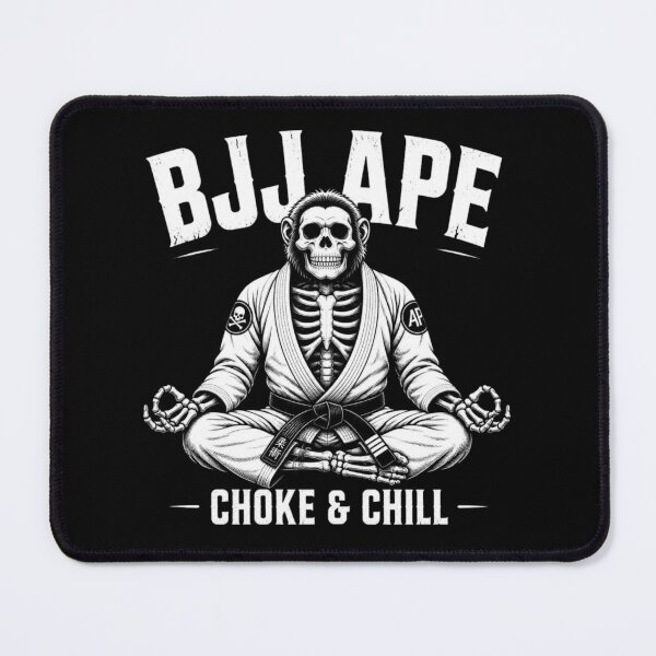 Item preview, Skeleton Ape Lotus Pose BJJ Black Belt Grappler designed and sold by Martial-Art-23.